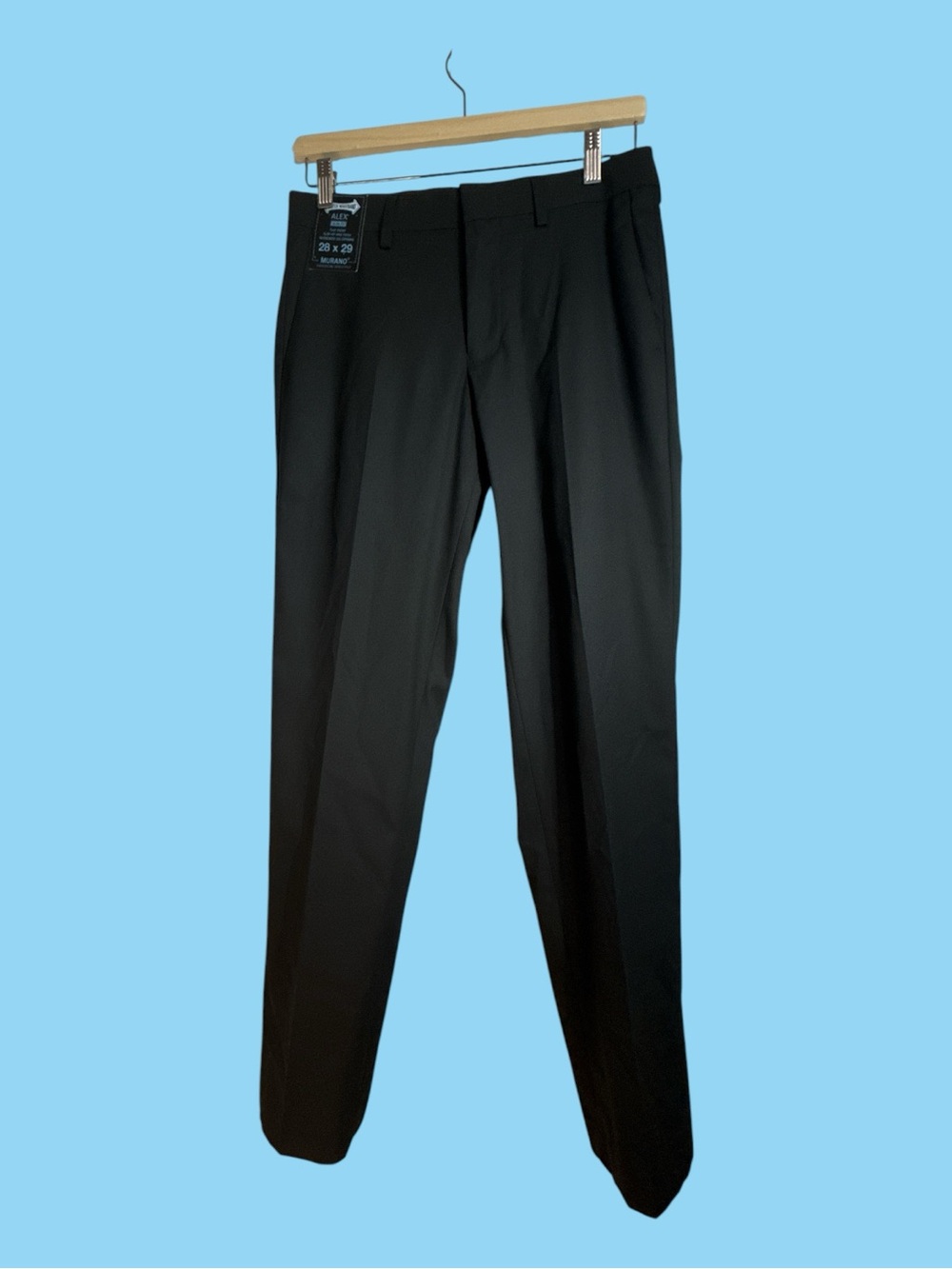 Murano Wardrobe Essentials Alex Slim Fit Stretch Waist Black Pants NWT 28 x 28